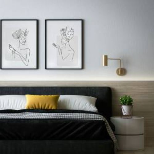 Kingsize Bett im Schlafzimmer
