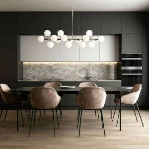 Offene Küche mit Essplatz für 6 Personen