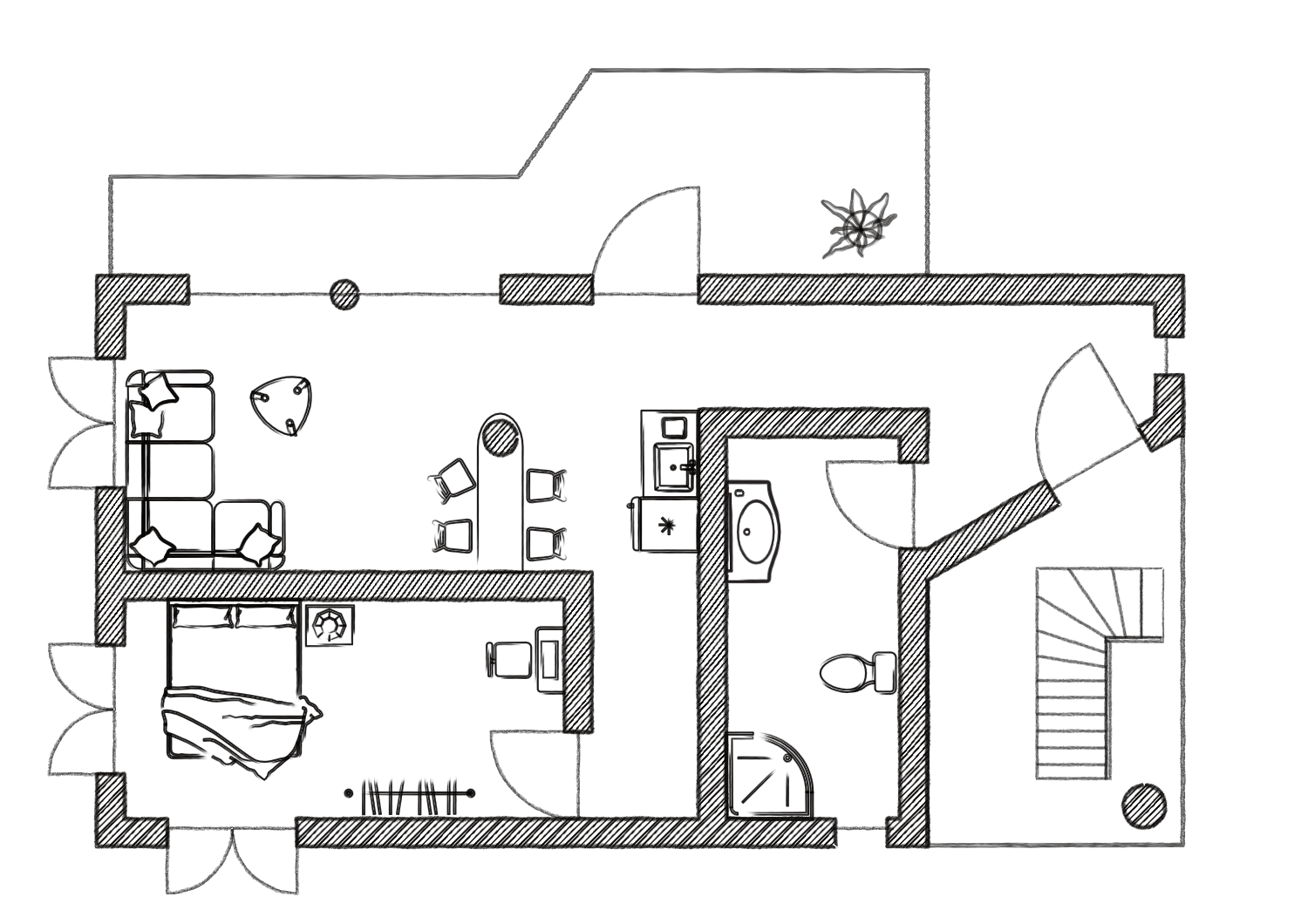 Grundriss des Ferienhauses